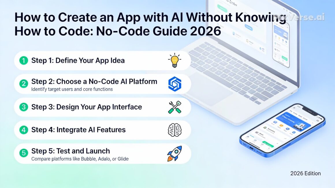 Como Criar um Aplicativo com IA Sem Saber Programar: Guia No-Code 2026